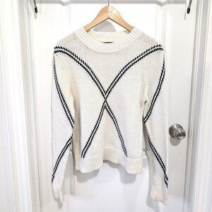 Banana Republic Cream Knit Sweater | Size M | Classic Textured Knit